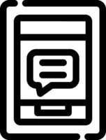 Message On Phone Creative Icon Design vector