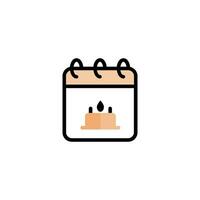 birth date icon vector design templates