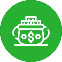 Gold Pot Creative Icon Design vector