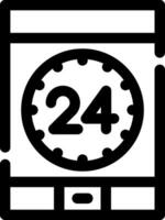 24 hora Servicio creativo icono diseño vector