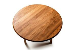 A round dining table on white background AI Generated photo