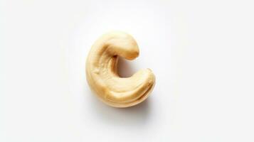 a  cashews on a white surface AI Generated photo