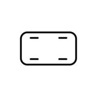 blank license plate icon vector design templates