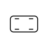 blank license plate icon vector design templates