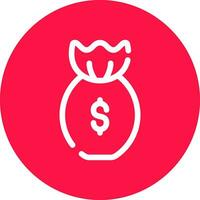 Money Bag Creative Icon Design vector