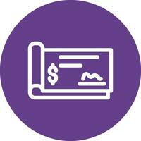 Cheque Creative Icon Design vector