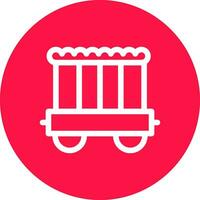 Circus Carriage Creative Icon Design vector