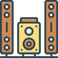 color icon for speakers vector