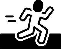 solid icon for runner vector