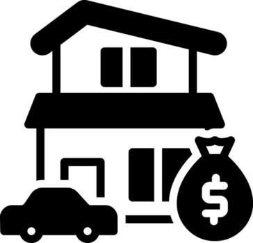 solid icon for wealth vector