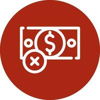 No Money Creative Icon Design vector