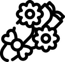 flor ramo de flores creativo icono diseño vector