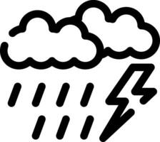 Thunderstorm Creative Icon Design vector