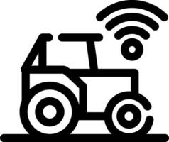 Smart Tractor Creative Icon Design vector