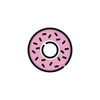 Donut vector illustration isolated on white background. Donut icon