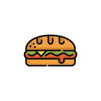 Sandwich vector illustration isolated on white background. Sandwich icon