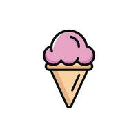 Ice cream vector illustration isolated on white background. Ice cream icon