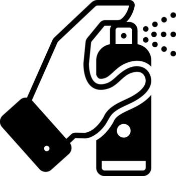 sólido icono para rociar vector