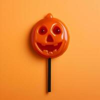 Halloween candy on a stick. High resolution. AI Generative photo