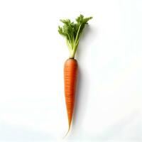 Isolated carrot on a white background. AI Generative photo