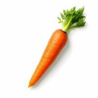 Isolated carrot on white background. High quality. AI Generative photo