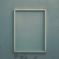 Empty frame mockup on grey background. High-resolution. AI Generative photo