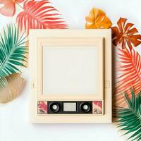 Polaroid frame photo mockup scrapbook. High quality. AI Generative