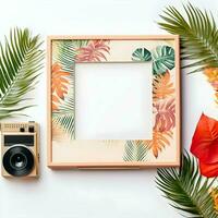 Polaroid frame photo mockup scrapbook. High quality. AI Generative