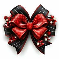 Beautiful and very cute Christmas black red and white. High-resolution. AI Generative photo