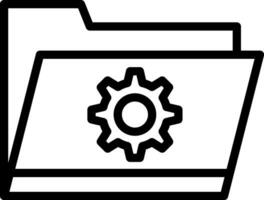 Folder Setting Creative Icon Design vector