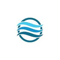 Water Wave symbol and icon Logo Template vector