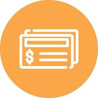 Cheque Creative Icon Design vector