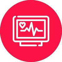 diseño de icono creativo de monitor de ecg vector