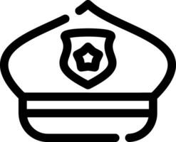 policía sombrero creativo icono diseño vector