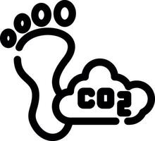 Carbon Footprint Creative Icon Design vector