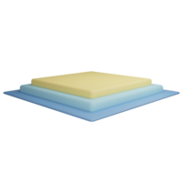 pastel cor quadrado pódio clipart plano Projeto ícone isolado em transparente fundo, 3d render produtos exibição conceito png