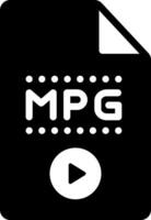 solid icon for mpg vector