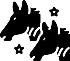 sólido icono para caballos vector