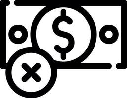 No Money Creative Icon Design vector