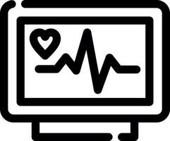 diseño de icono creativo de monitor de ecg vector