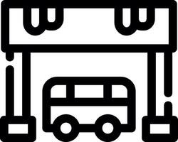 Bus Stop Creative Icon Design vector