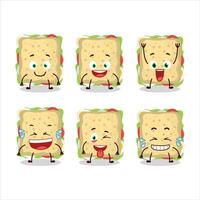 Cartoon character of sandwich with smile expression vector