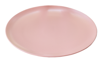 Beautiful light pink ceramic plate isolated with clipping path in png file format