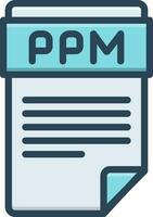 color icon for ppm vector