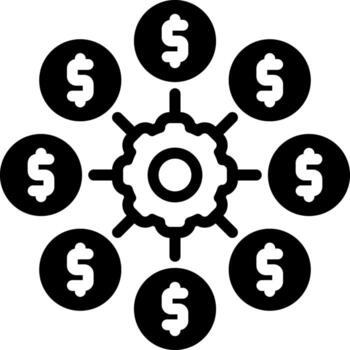 solid icon for affiliated vector