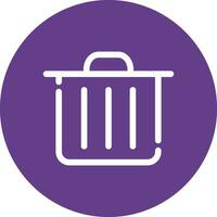 Trash Bin Creative Icon Design vector