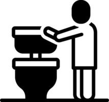 solid icon for flush vector