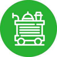 Food Trolley Creative Icon Design vector