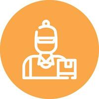 Delivery Boy Creative Icon Design vector