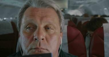 Man in Plane Falling Asleep video